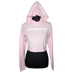 Long sleeve Baby Pink crop top hoodie, Size Small